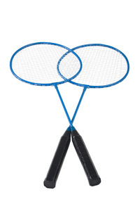 兩個羽毛球拍特寫鏡頭